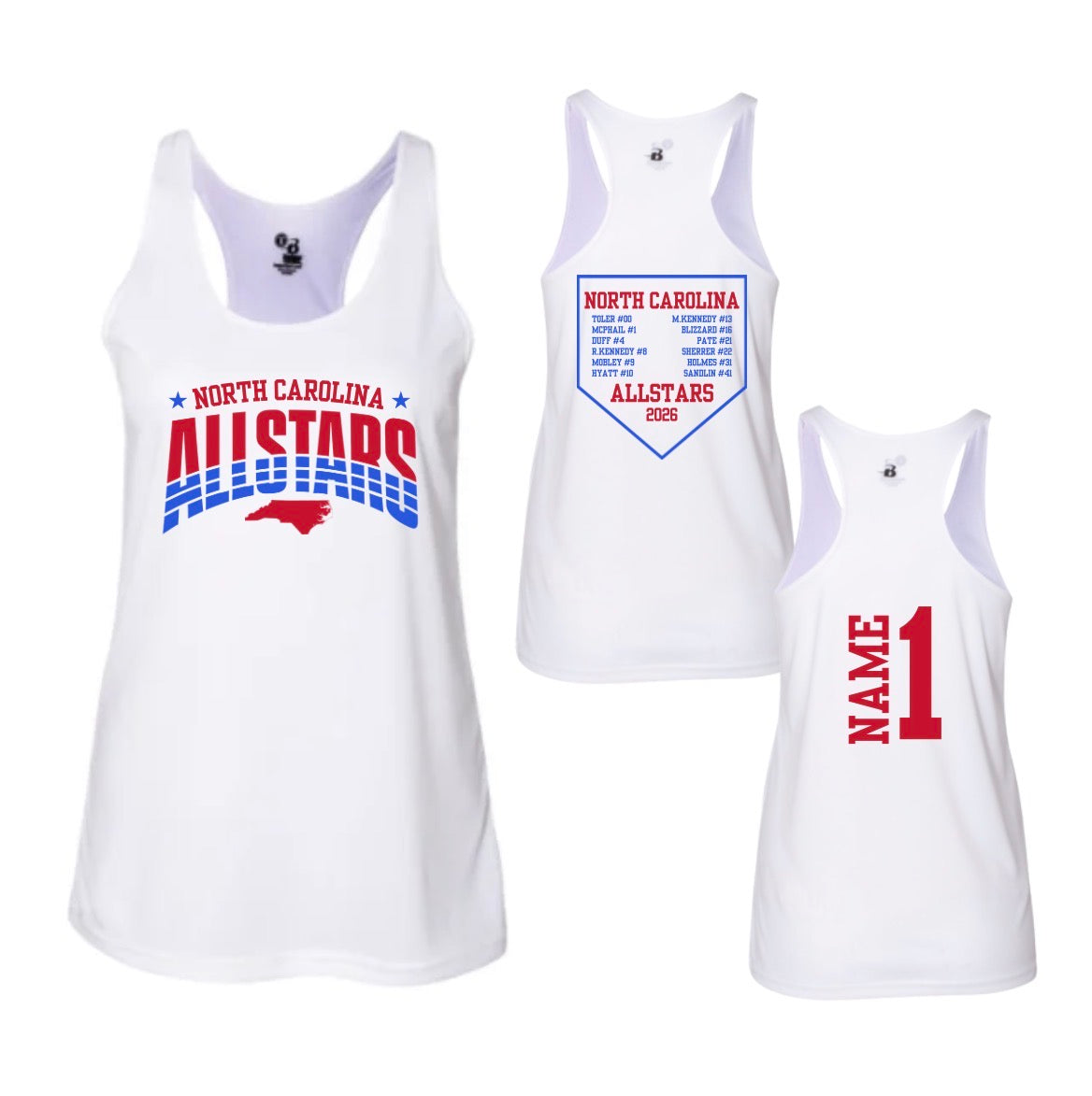 North Carolina All-Stars Racerback Tanks