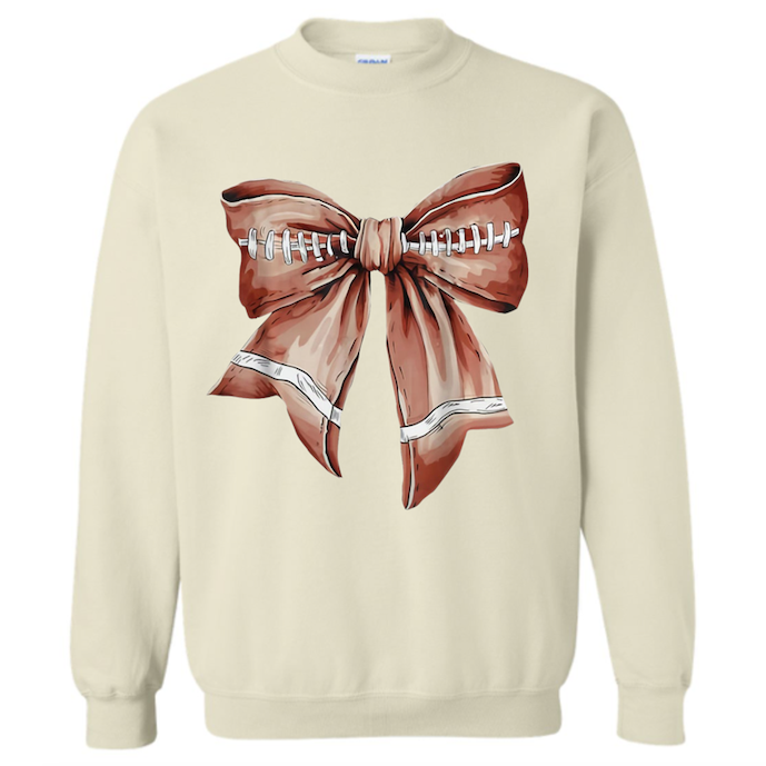 Football Coquette Bow Sweatshirt