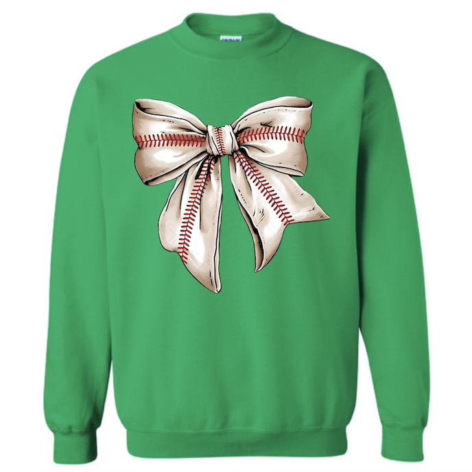 Baseball Coquette Bow Sweatshirt