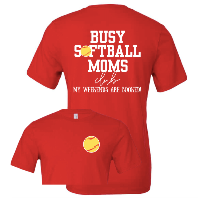 Busy Softball Moms Club Short Sleeve