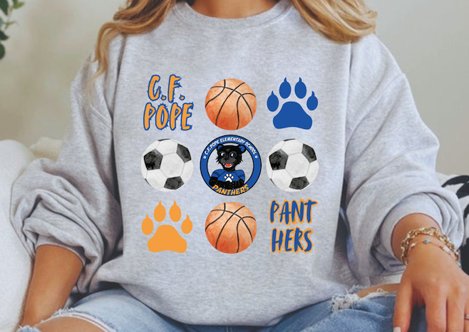 C.F. Pope Panthers Basketball & Soccer Sweatshirt
