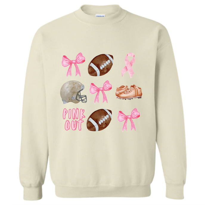Pink Out Football Sweatshirt