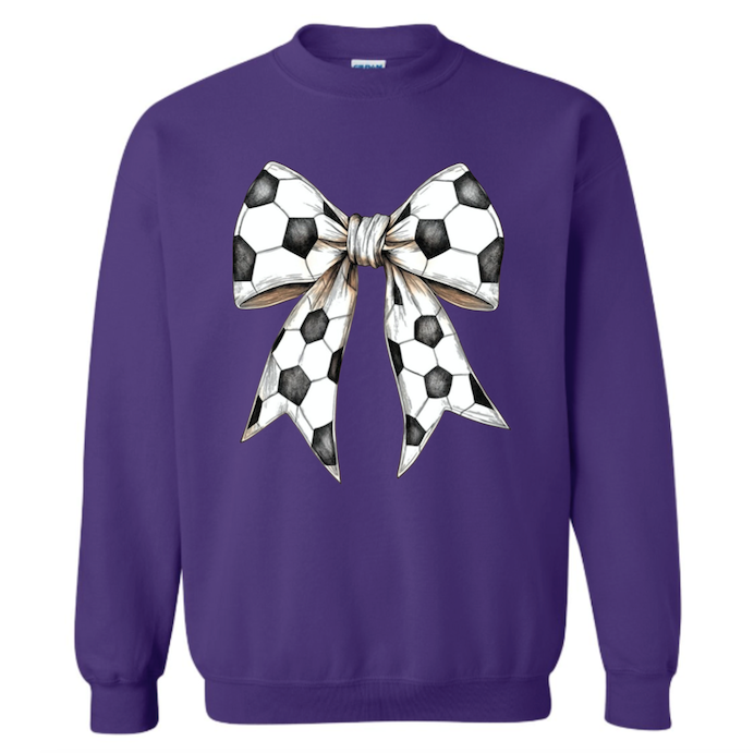 Soccer Coquette Bow Sweatshirt