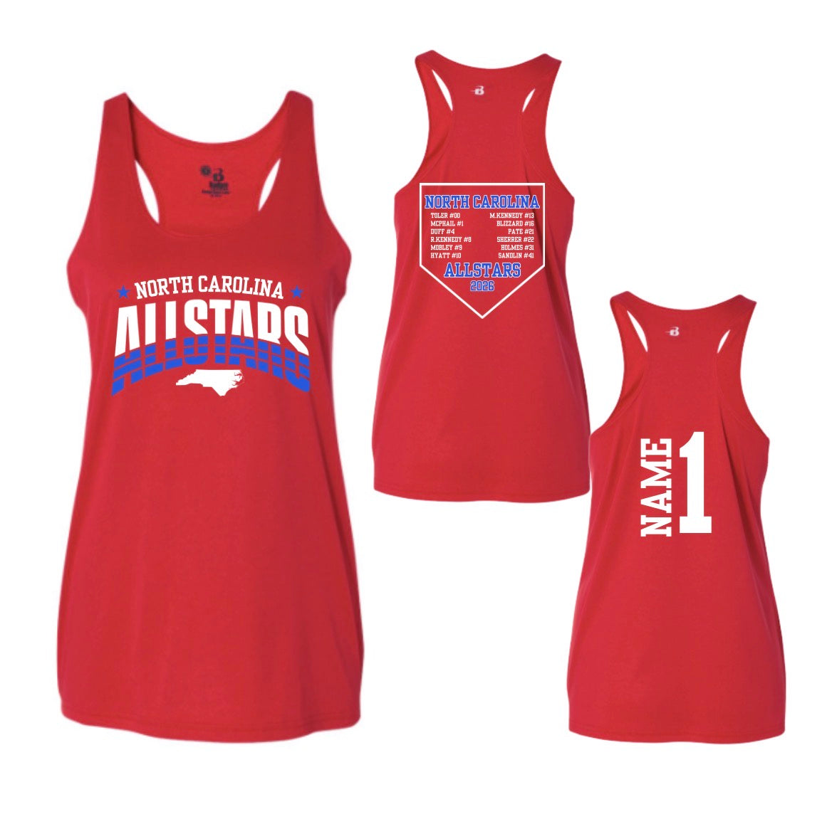 North Carolina All-Stars Racerback Tanks