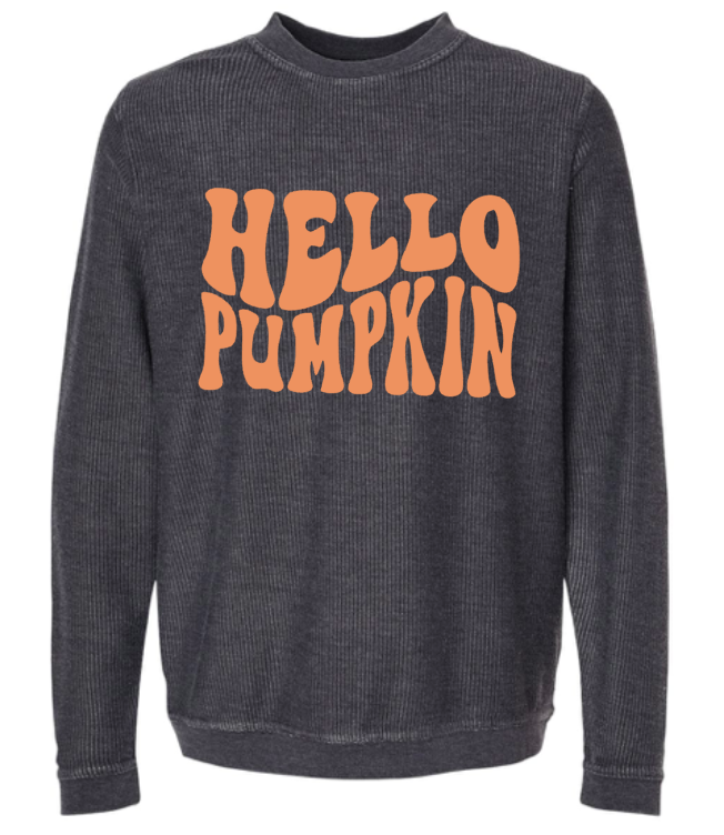 Hello Pumpkin Corduroy Sweatshirt