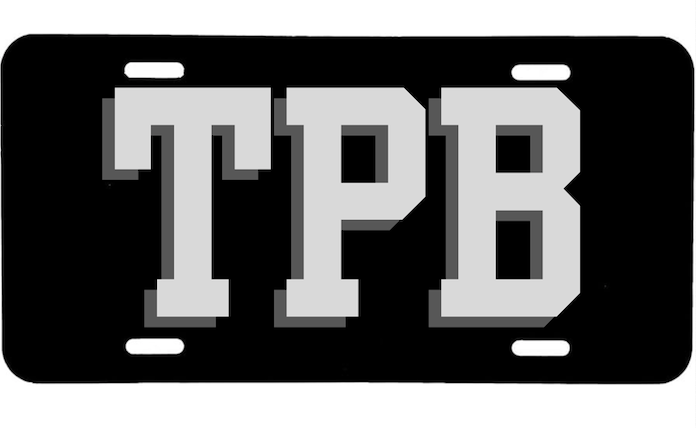 TPB License Plate